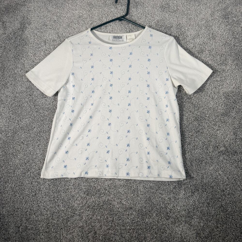 Vintage 90s Y2K Cricket Lane Collection Top PS Embroidered Floral Cottagecore